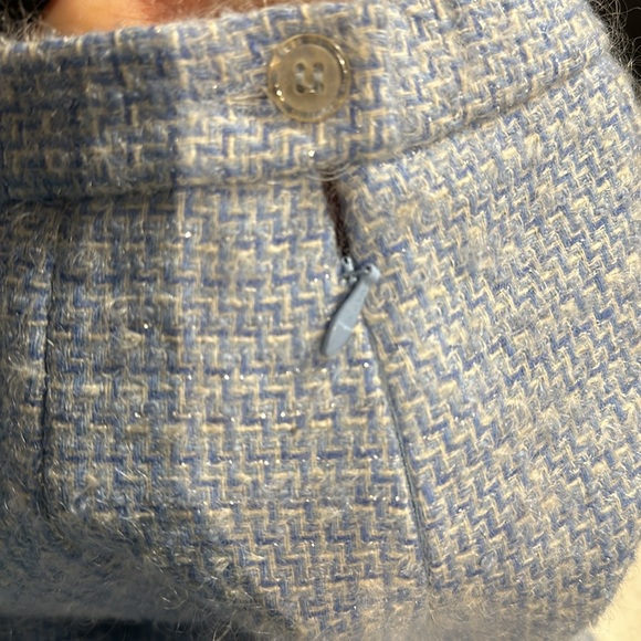 Vintage Pendleton Tweed baby blue & white blazer and skirt. - Picture 7 of 8